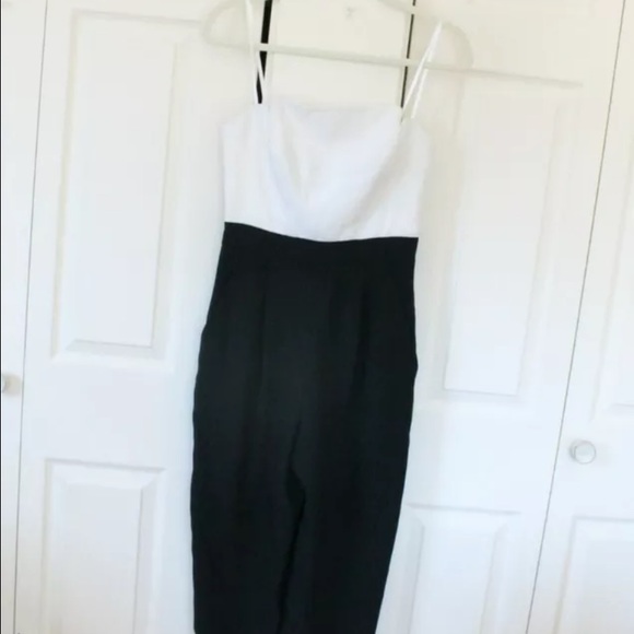 Jill Stuart Strapless White/Black Jumpsuit Size S - Picture 2 of 4
